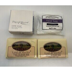 2 Vintage Lord & Mayfair Face Body Bar French 1987, Red Lane, Pharmacopia Soap